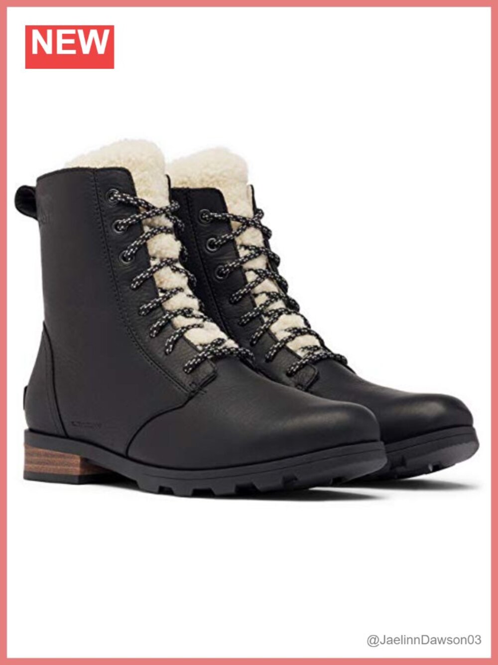 Womens Waterproof Leather Shearling Lined Comfortable Ankle Snow Boots